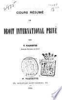 Cours résumé de droit international privé