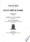 Coutumes de la ville d'Audenarde
