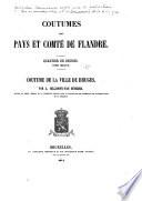 Coutumes des pays et comté de Flandre