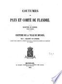 Coutumes des pays et comté de Flandre