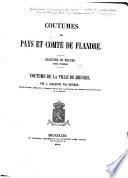 Coutumes des pays et comté de Flandre