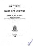 Coutumes des pays et comté de Flandre