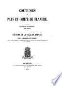 Coutumes des pays et comté de Flandre