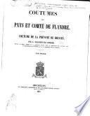 Coutumes des pays et comté de Flandre