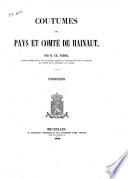 Coutumes du pays et comté de Hainaut