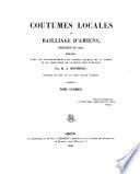 Coutumes locales du bailliage d'Amiens