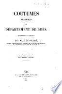 Coutumes municipales du département du Gers