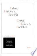 Crime, histoire & sociétés