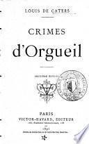 Crimes d'orgueil