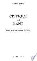 Critique de Kant