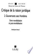 Critique de la raison juridique