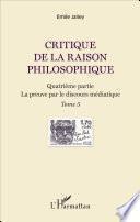 Critique de la raison philosophique