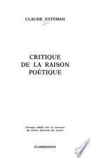 Critique de la raison poétique