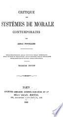Critique des sysèmes de morale contemporains