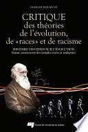 Critique des théories de lévolution. de «races» et de racisme