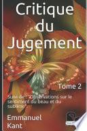 Critique du Jugement (Tome 2)