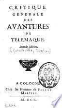 Critique générale des avantures de Télémaque