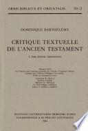 Critique textuelle de l'Ancien Testament