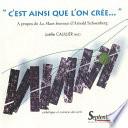 C’est ainsi que l’on crée...