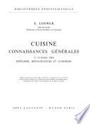 Cuisine: connaissances générales