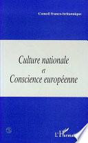 Culture nationale et conscience européenne
