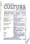 Culture, revue trimestrielle, sciences religieuses et sciences profanes au Canada