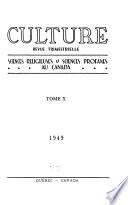 Culture, revue trimestrielle, sciences religieuses et sciences profanes au Canada