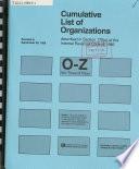 Cumulative List of Organizations Described in Section 170 (c) of the Internal Revenue Code of 1954