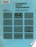 Cumulative List of Organizations Described in Section 170 (c) of the Internal Revenue Code of 1954