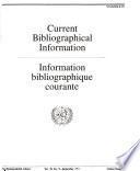 Current Bibliographical Information