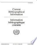 Current Bibliographical Information