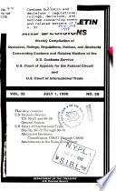 Customs Bulletin and Decisions