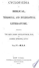 Cyclopaedia of Biblical, Theological, and Ecclesiastical Literature
