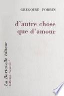 D'autre chose que d'amour