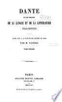 Dante et les origines de la langue et de la littérature italiennes
