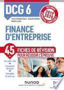 DCG 6 Finance d'entreprise - Fiches de révision
