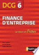 DCG - épreuve 6 - Fiches - Finance d'entreprise