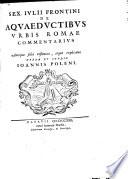 De Aquaeductibus urbis Romae commentarius