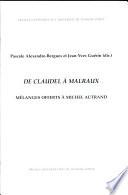 De Claudel à Malraux