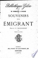 De Hambourg à Chicago: souvenirs d'un émigrant