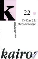De Kant à la phénoménologie