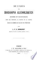 De l'abus des boissons alcooliques