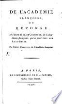 De l'Académie Françoise