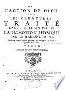 De l'action de Dieu sur les créatures