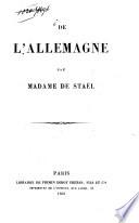 De l'Allemagne