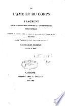 De l'âme et du corps