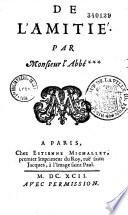 De l'amitié