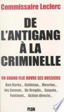 De l'Antigang à la Criminelle