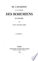 De l'apparition et de la dispersion des Bohémiens en Europe