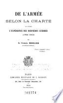De l'armée selon la charte et d'après l'expérience des dernières guerres (1792-1815)
